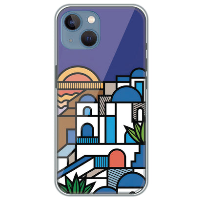 Santorini Streets - Printed Silicone Case for Apple iPhone 13 Mini