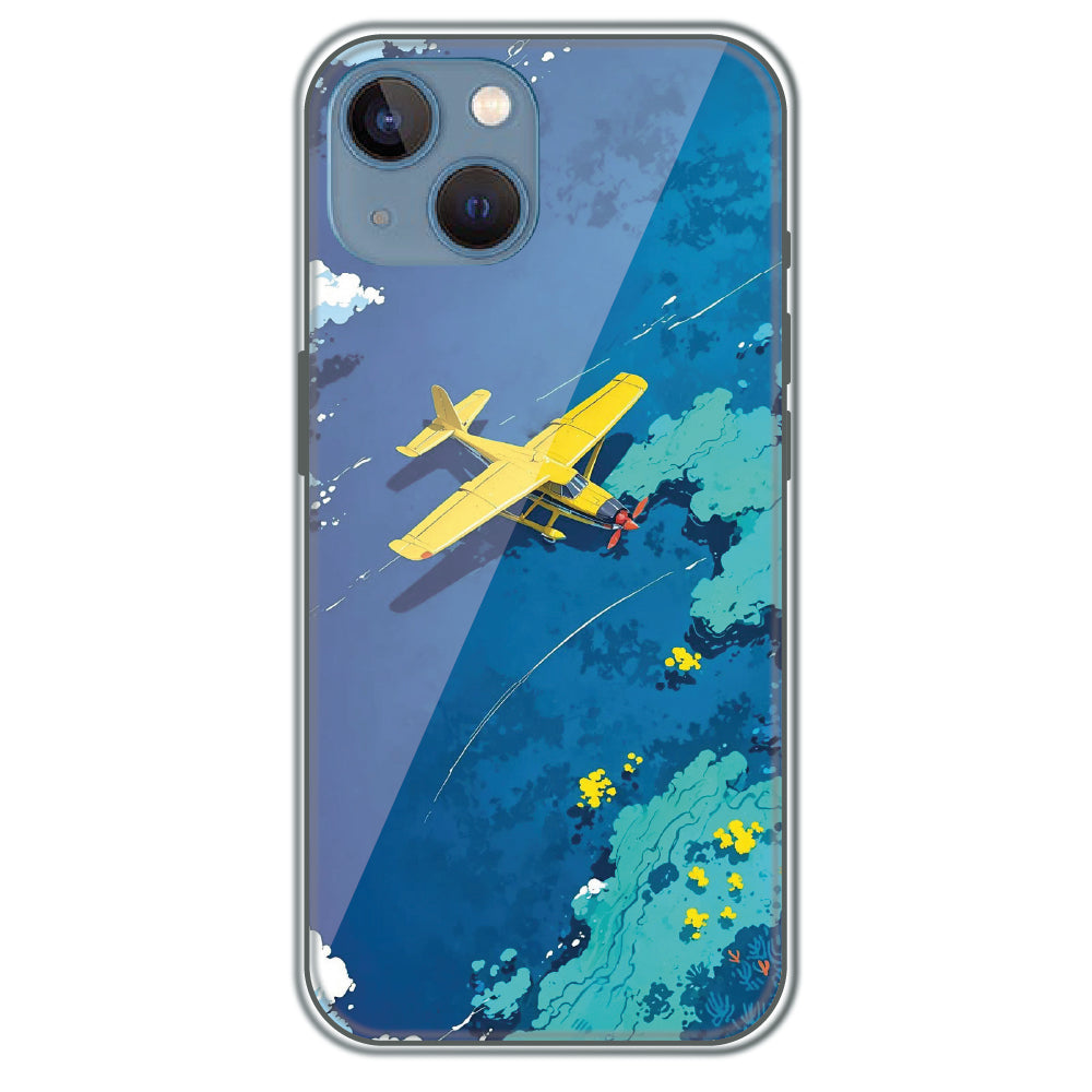 Seaplane Over Reef - Printed Silicone Case for Apple iPhone 13 Mini