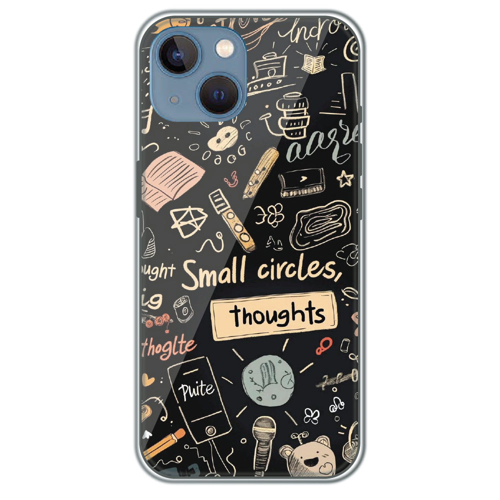Small Circles, Big Thoughts - Printed Silicone Case for Apple iPhone 13 Mini