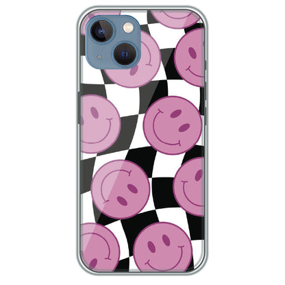 Smiley Checkerboard - Printed Silicone Case for Apple iPhone 13 Mini