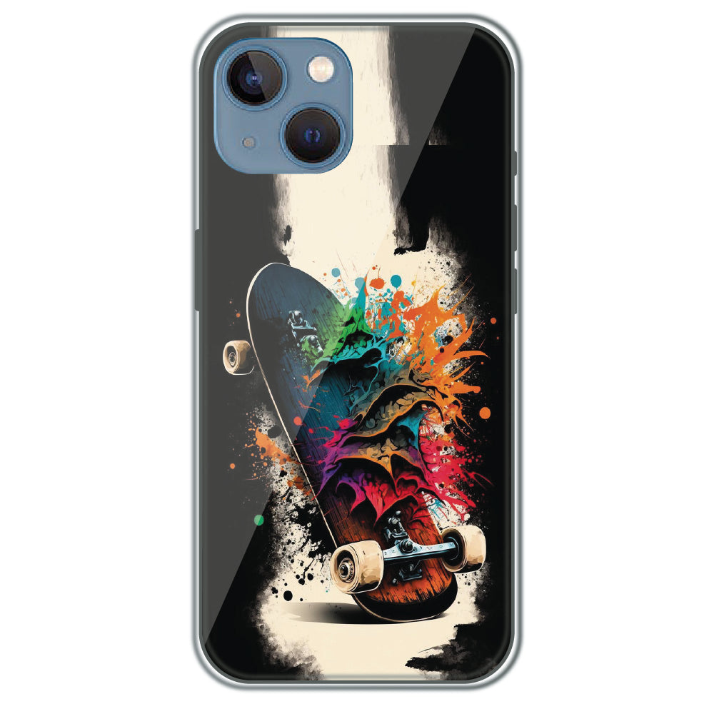 Splash Skate - Printed Silicone Case for Apple iPhone 13 Mini