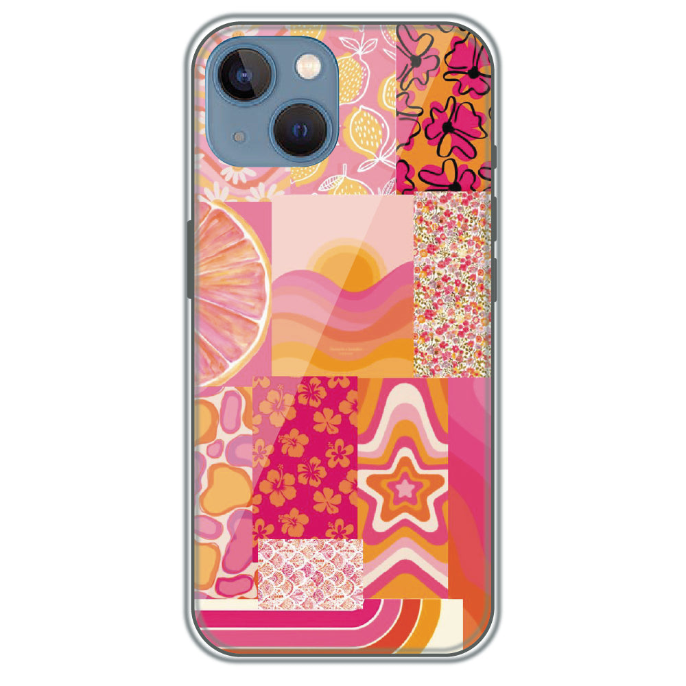 Tropical Pink Collage - Printed Silicone Case for Apple iPhone 13 Mini
