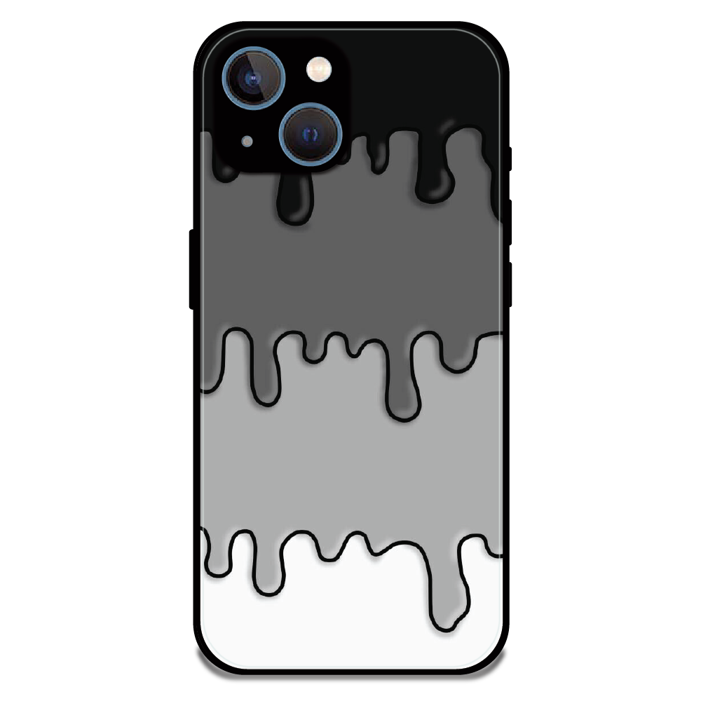 Smoky Drip Abstract - Glossy Metal Silicone Case For Apple iPhone 13 Mini