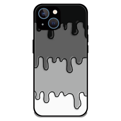 Smoky Drip Abstract - Glossy Metal Silicone Case For Apple iPhone 13 Mini