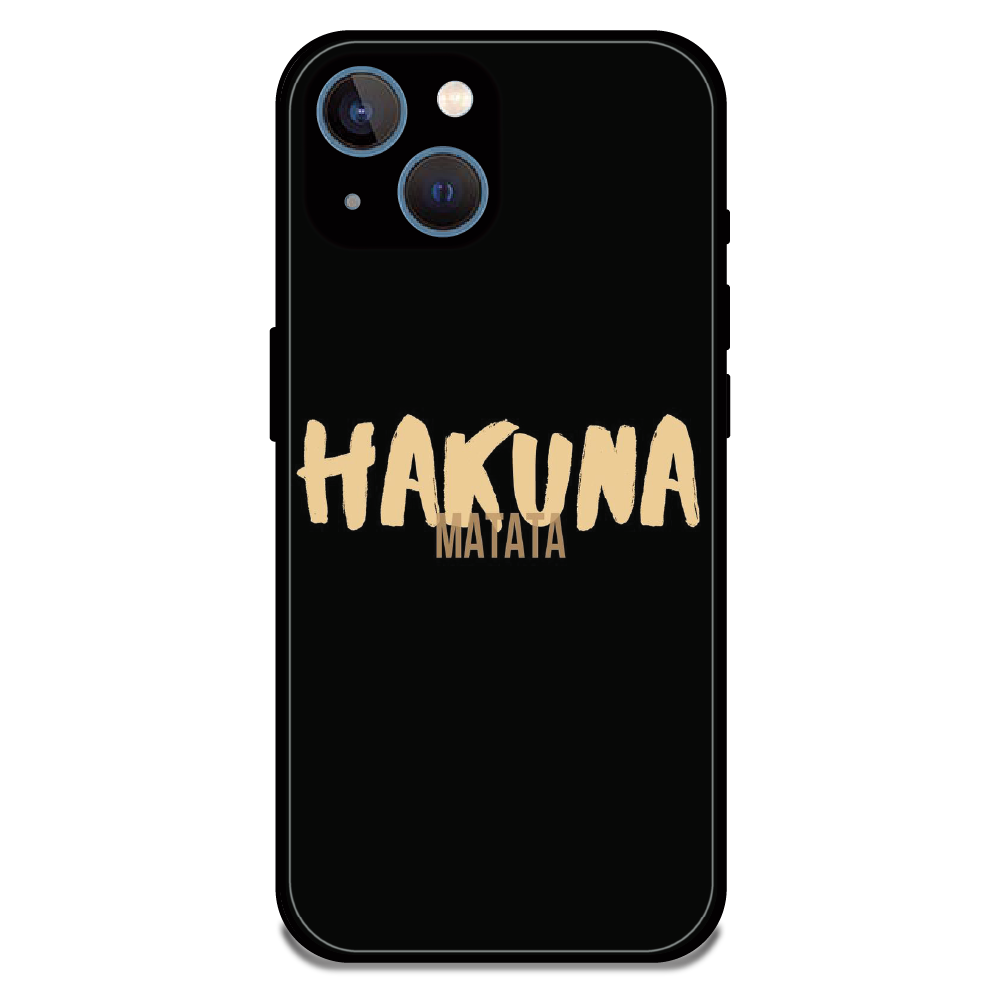 Hakuna Matata Quote - Glossy Metal Silicone Case For Apple iPhone 13 Mini