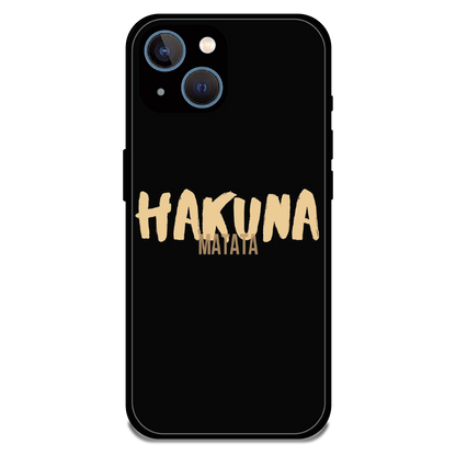 Hakuna Matata Quote - Glossy Metal Silicone Case For Apple iPhone 13 Mini