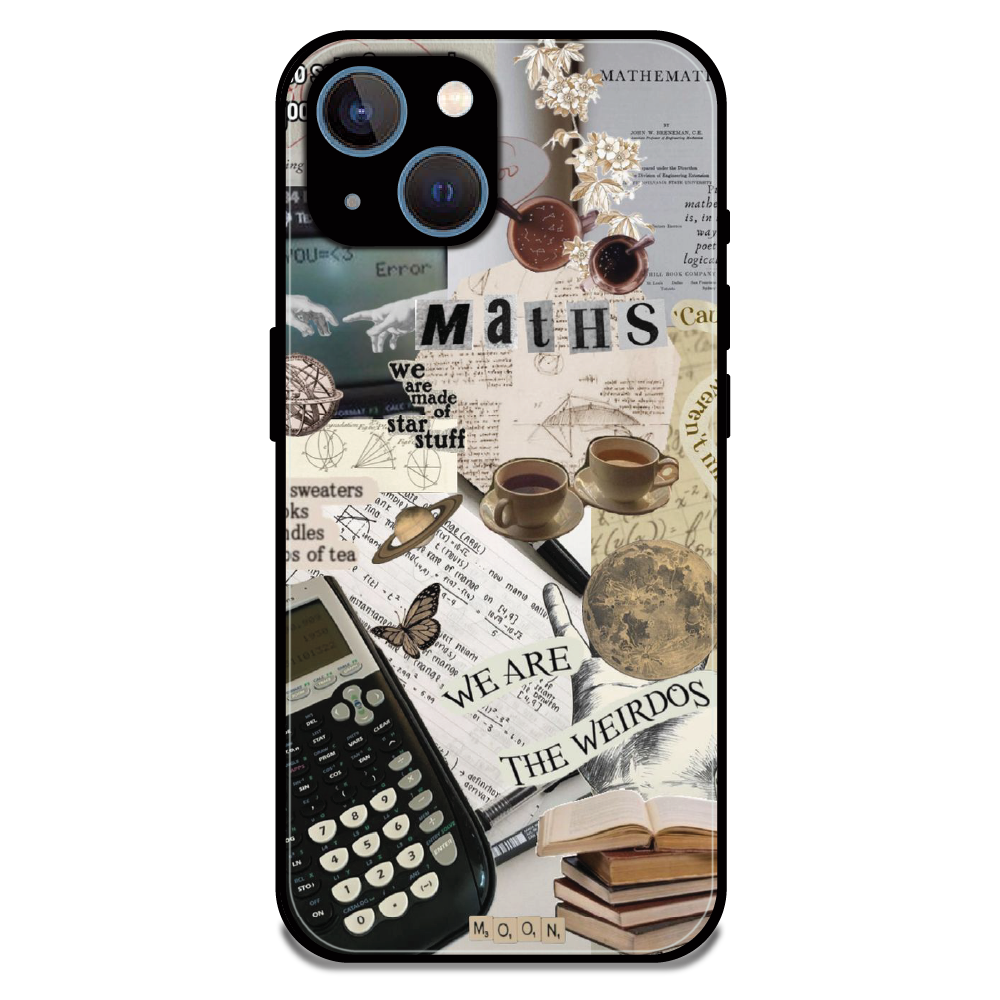 Study Vibes Maths - Glossy Metal Silicone Case For Apple iPhone 13 Mini