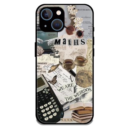 Study Vibes Maths - Glossy Metal Silicone Case For Apple iPhone 13 Mini