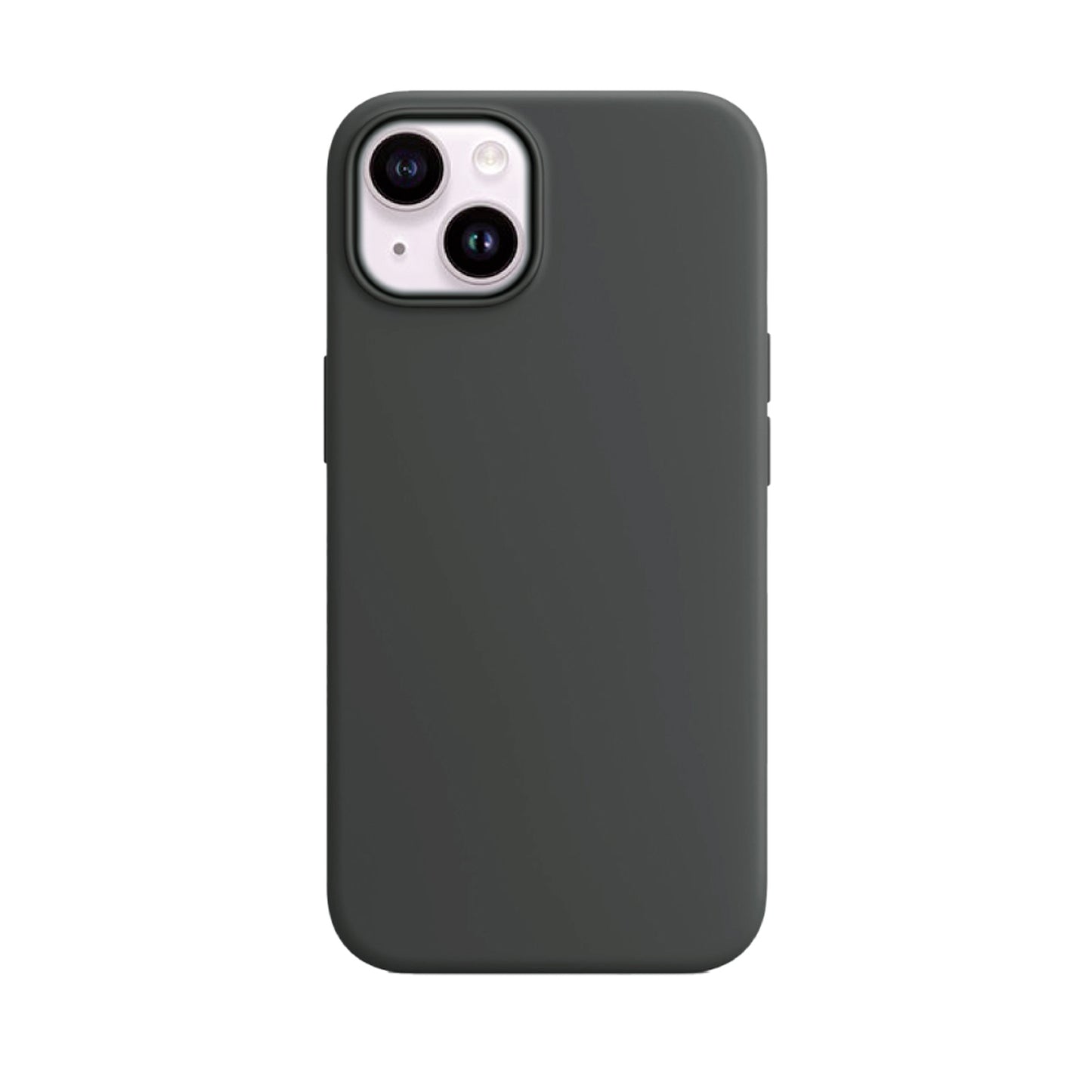 Black Liquid Silicone Case For Apple iPhone Models
