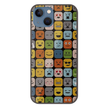 Colorful Expression Pattern - Printed Silicone Case For Apple iPhone 13 Mini