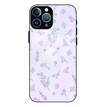 Lavender Floral Ditsy - Glass Case For Apple iPhone 13 Pro