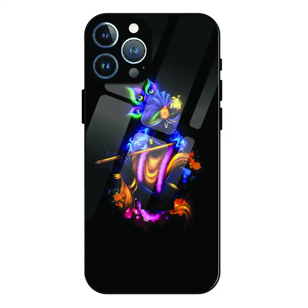 'Abstract Krishna - Glass Case For Apple iPhone 13 Pro