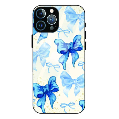 Soft Blue Bowcore - Glass Case For Apple iPhone 13 Pro