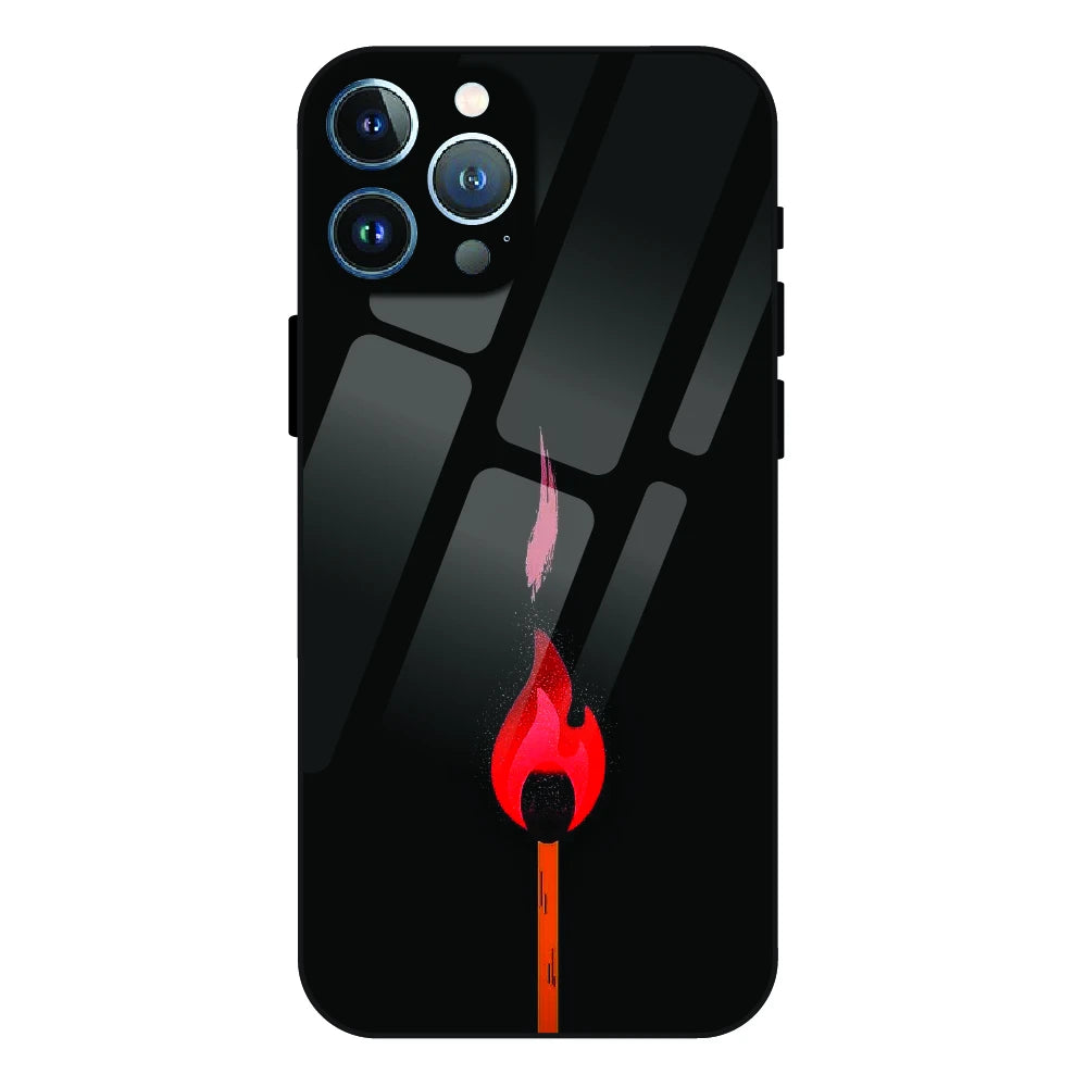 Burning Match - Glass Case For Apple iPhone 13 Pro