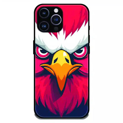 Fierce Eagle Power Art - Glossy Metal Silicone Case For Apple iPhone 13 Pro