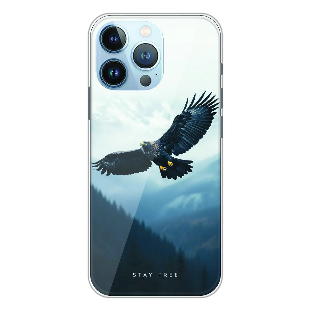 Stay Free Eagle Flight - Printed Silicone Case For Apple iPhone 13 Pro