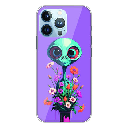 Floral Alien Fantasy - Printed Silicone Case For Apple iPhone 13 Pro