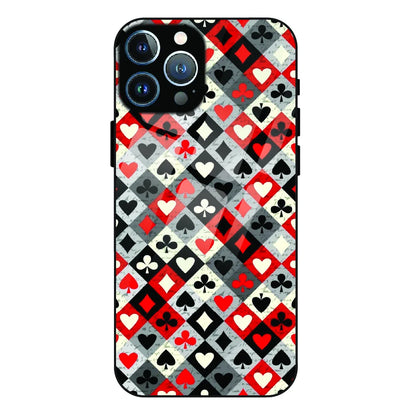 Classic Card Symbols - Glass Case For Apple iPhone 13 Pro