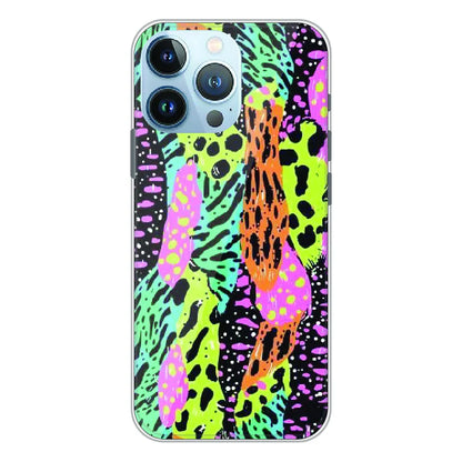 Colorful Artistic Paint Splash - Printed Silicone Case For Apple iPhone 13 Pro