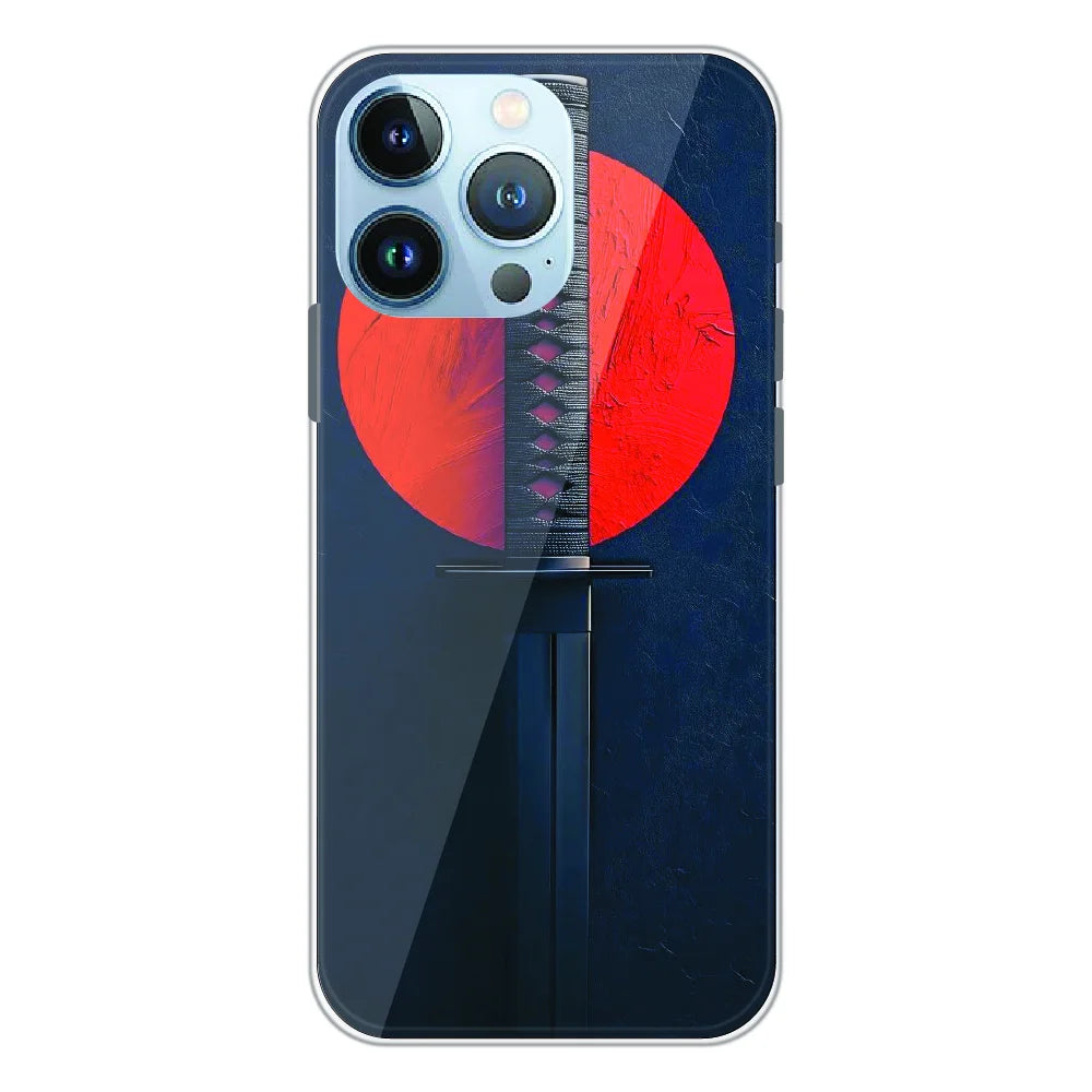 Katana Minimal Japanese Aesthetic - Printed Silicone Case For Apple iPhone 13 Pro