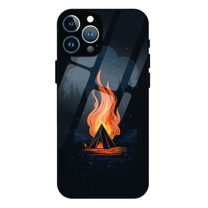Midnight Campfire Adventure - Glass Case For Apple iPhone 13 Pro