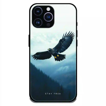 Stay Free Eagle Flight - Glossy Metal Silicone Case For Apple iPhone 13 Pro