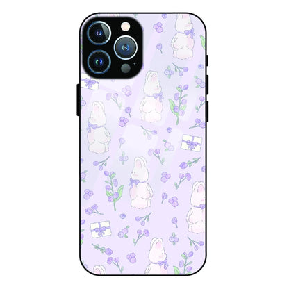 Lavender Bunny Gifts - Glass Case For Apple iPhone 13 Pro