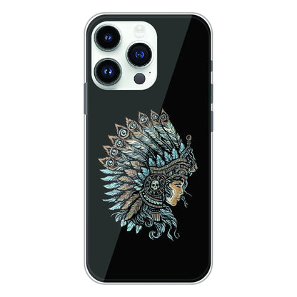 Tribal Warrior Feather Headdress - Printed Silicone Case For Apple iPhone 13 Pro Max