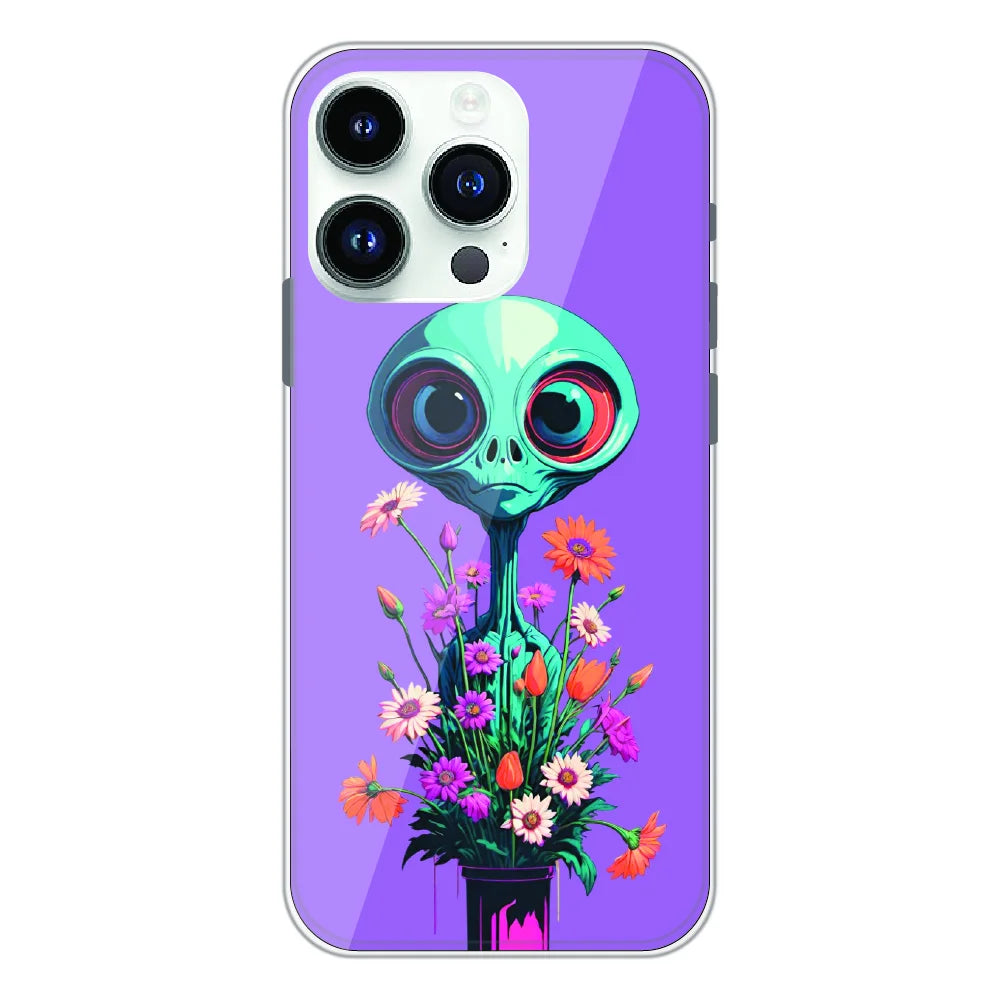 Floral Alien Fantasy - Printed Silicone Case For Apple iPhone 13 Pro Max