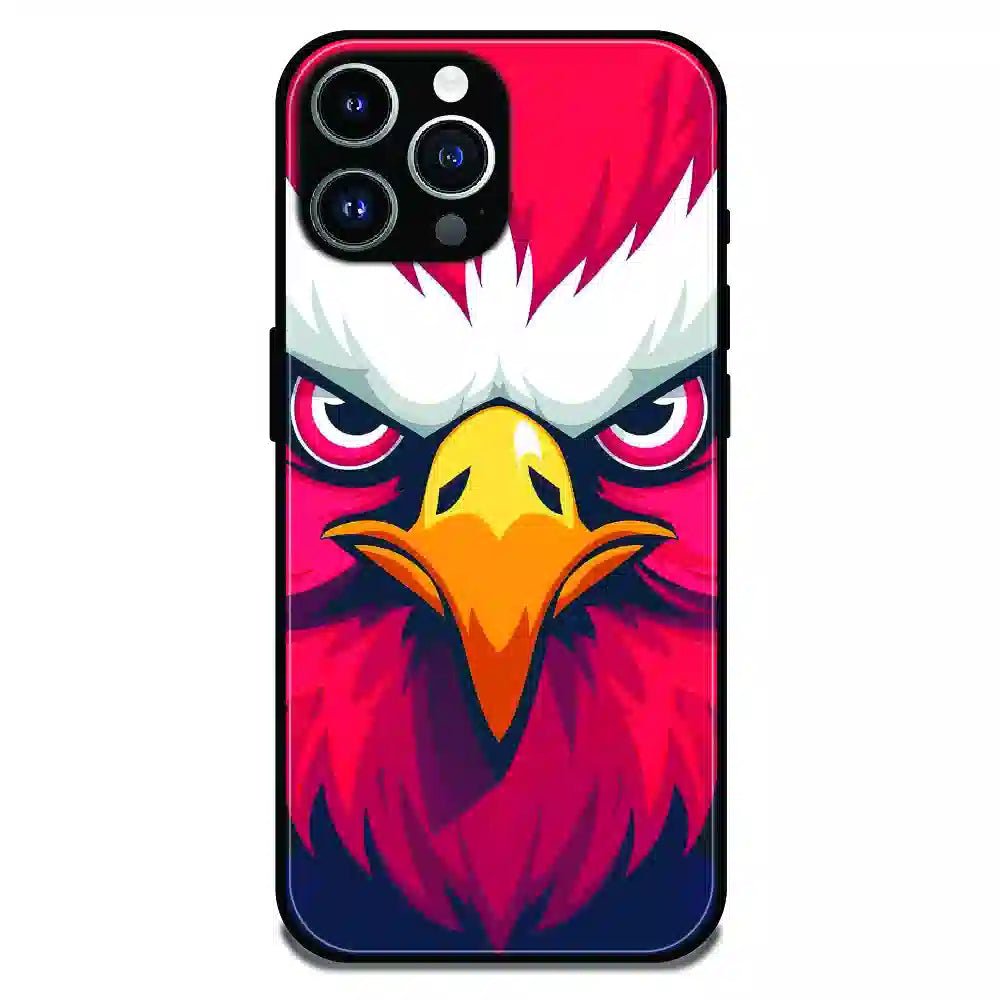 Fierce Eagle Power Art - Glossy Metal Silicone Case For Apple iPhone 13 Pro Max