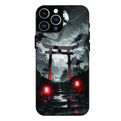 Midnight Torii Forest - Glass Case For Apple iPhone 13 Pro Max
