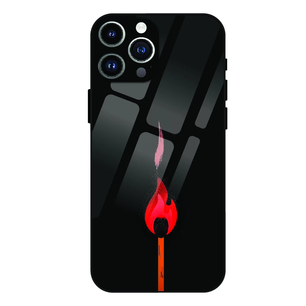 Burning Match - Glass Case For Apple iPhone 13 Pro Max