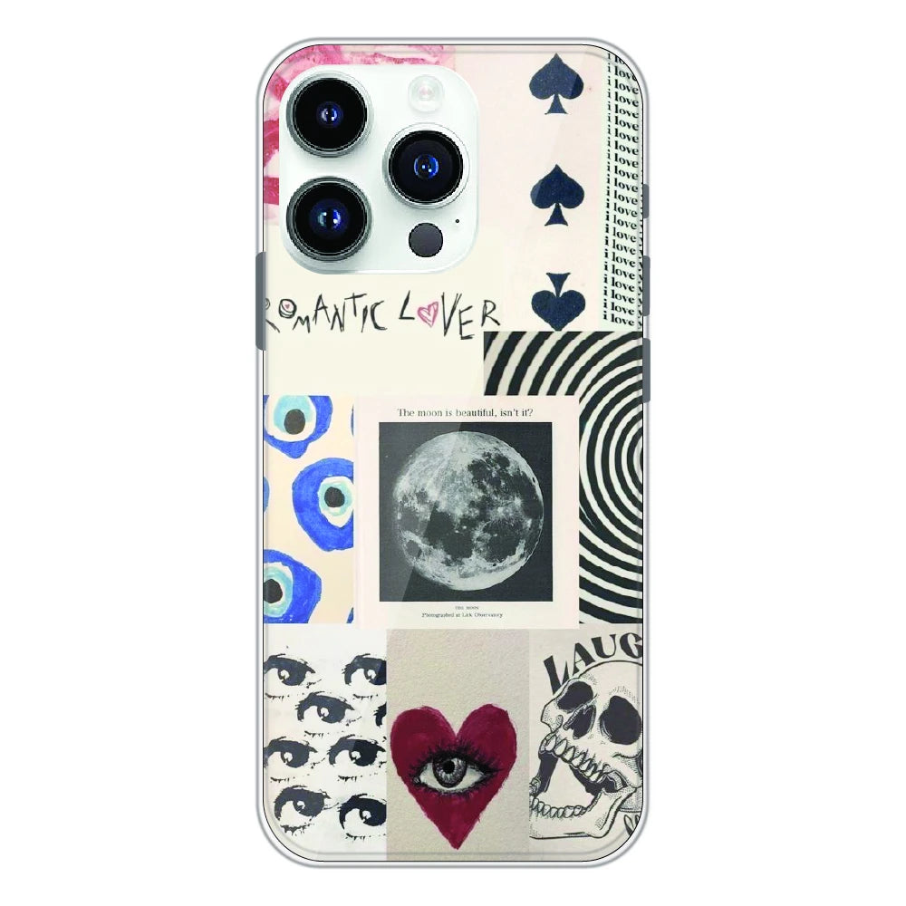 Romantic Art Collage - Printed Silicone Case For Apple iPhone 13 Pro Max