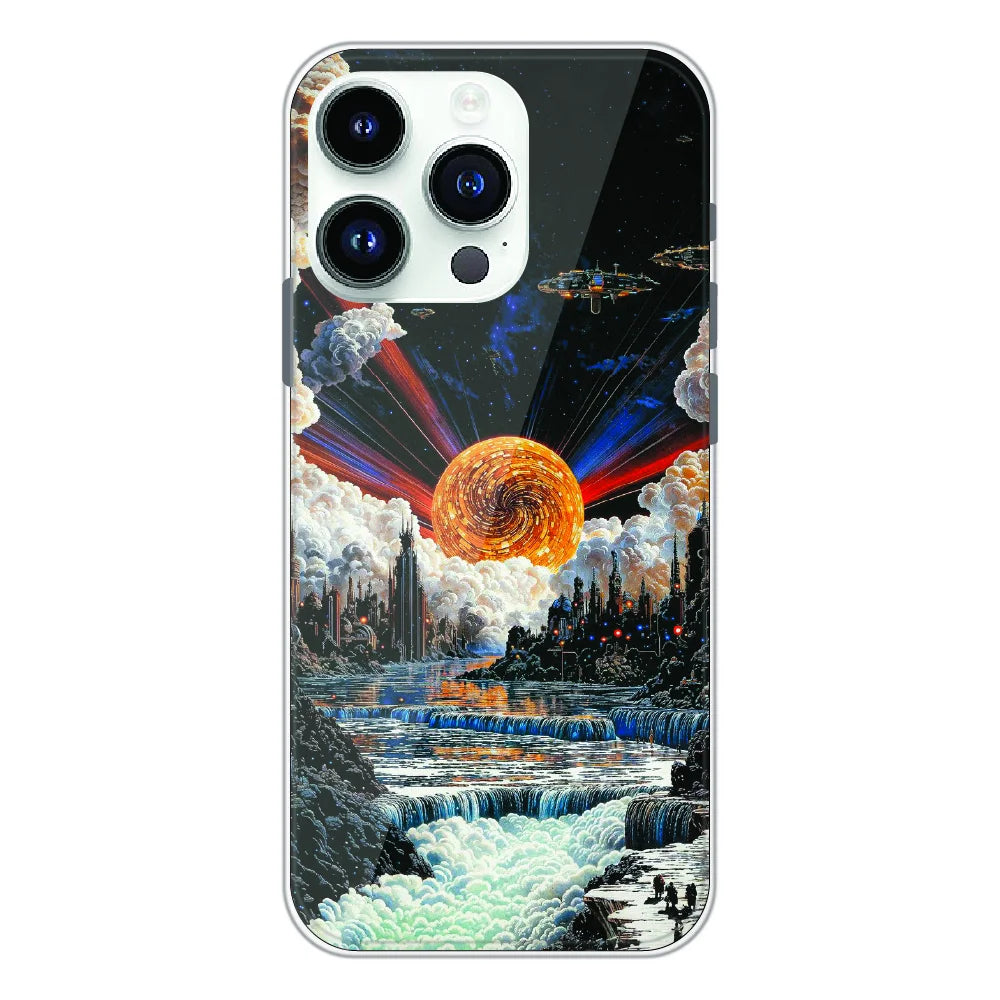 Cosmic Fantasy Sun Landscape - Printed Silicone Case For Apple iPhone 13 Pro Max