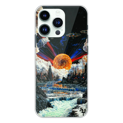 Cosmic Fantasy Sun Landscape - Printed Silicone Case For Apple iPhone 13 Pro Max
