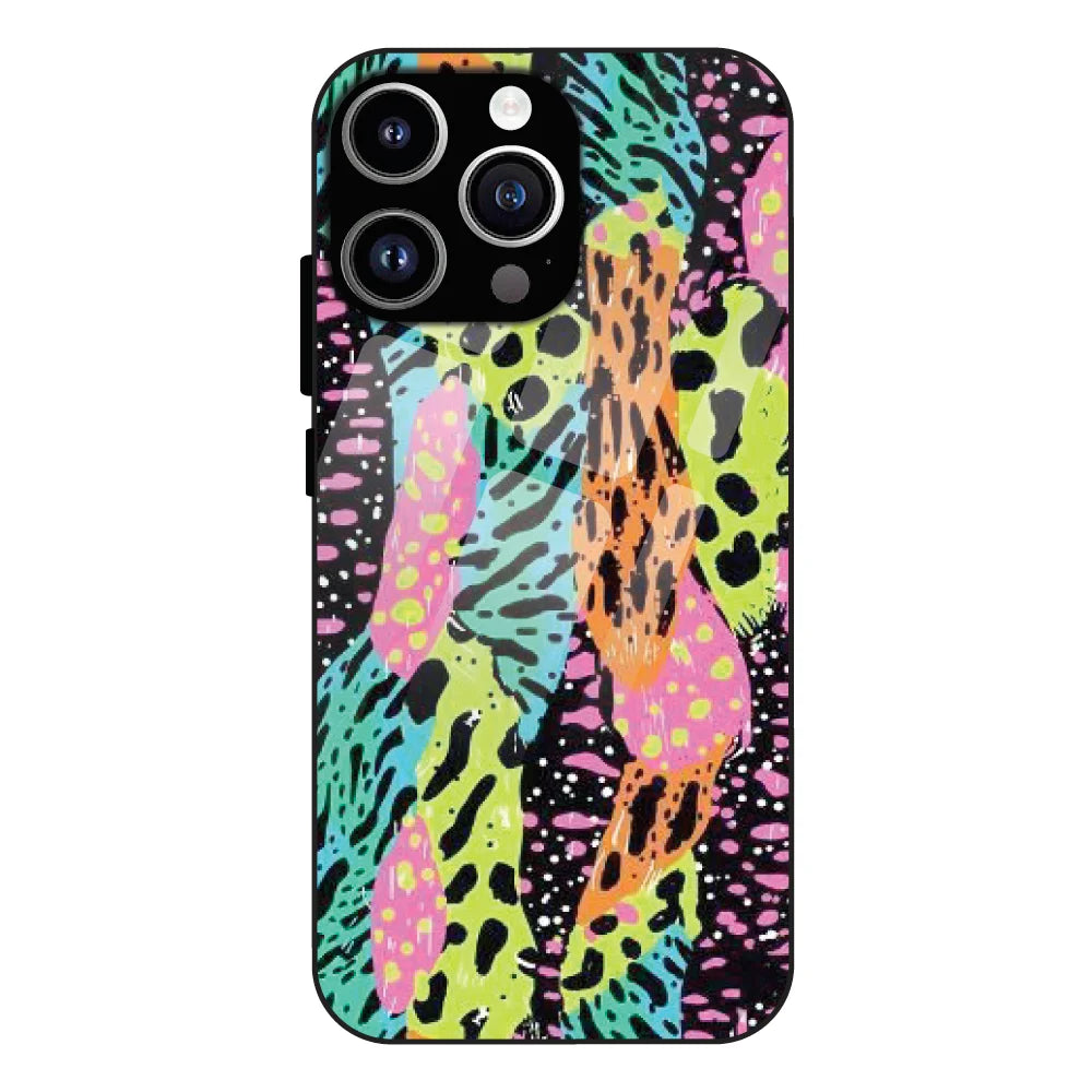 Colorful Artistic Paint Splash - Glass Case For Apple iPhone 13 Pro Max