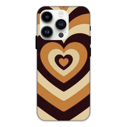 Brown Hearts Hard Case Apple IPhone 13 Pro Max Models