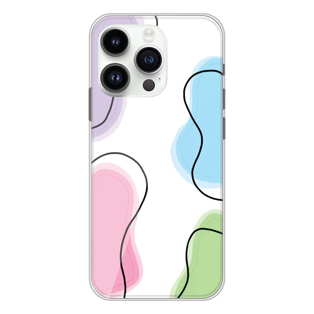 Rainbow Cow Print - Clear Printed Silicone Case For Apple iPhone Models- Apple iPhone 13 pro max