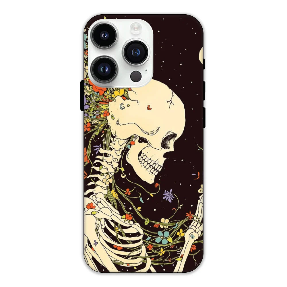 Floral Skeleton Hard Case Apple iPhone 13 Pro Max Models