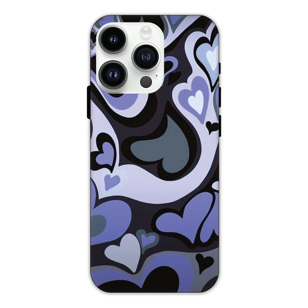 Purple Mini Hearts Hard Case Apple iPhone 13 Pro Max Models