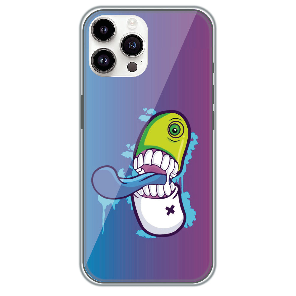 Chomp Pill Monster - Printed Silicone Case for Apple iPhone 13 Pro Max