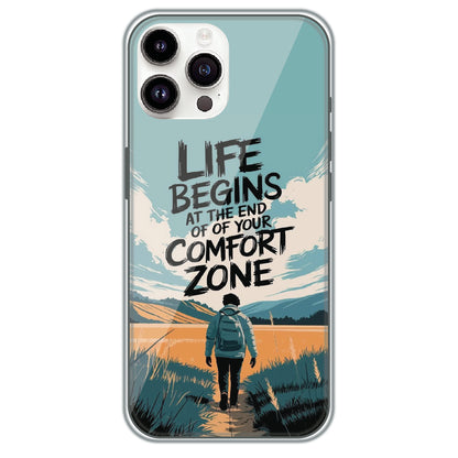 Comfort Zone Quote - Printed Silicone Case for Apple iPhone 13 Pro Max