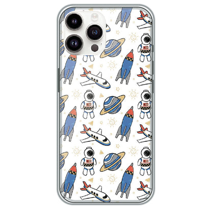 Doodle Space Explorer - Printed Silicone Case for Apple iPhone 13 Pro Max