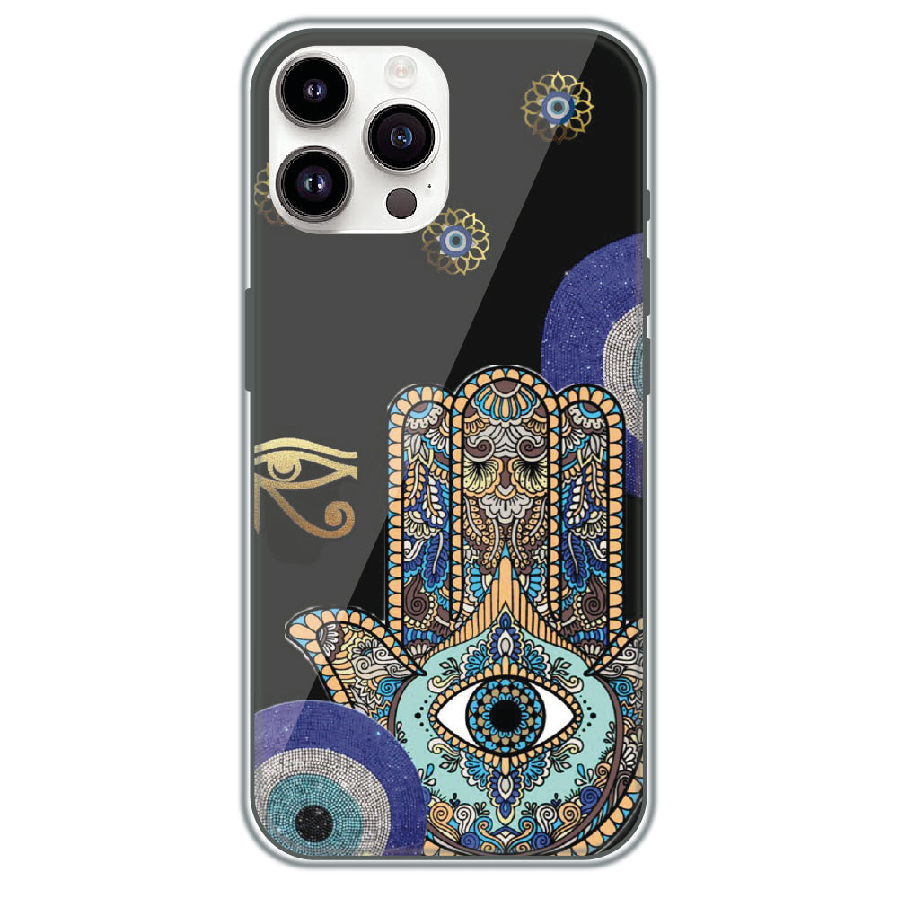 Hamsa Protection - Printed Silicone Case for Apple iPhone 13 Pro Max