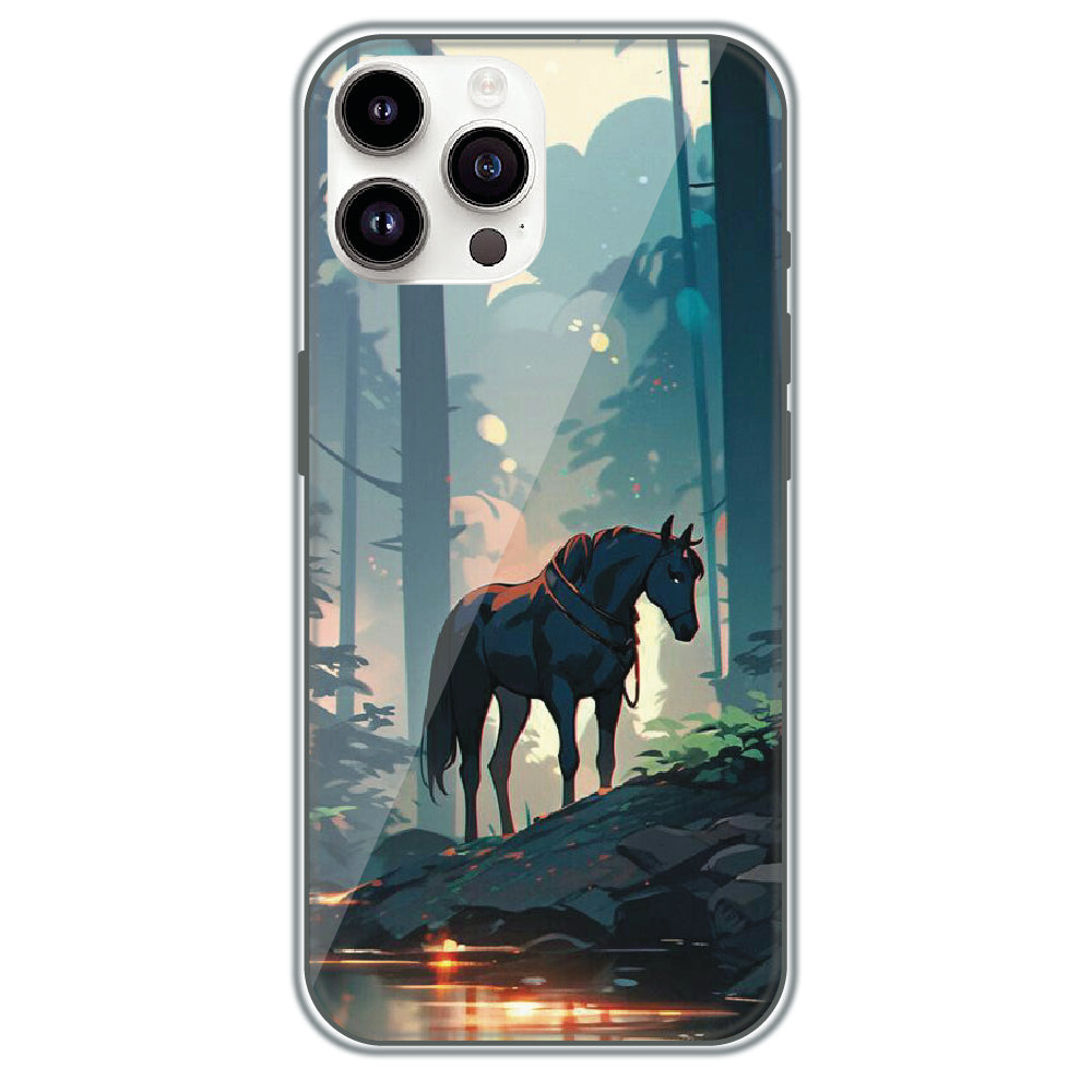 Horse in the Forest - Printed Silicone Case for Apple iPhone 13 Pro Max