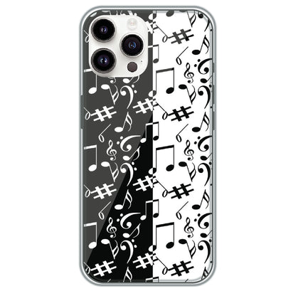 Music Notes - Printed Silicone Case for Apple iPhone 13 Pro Max