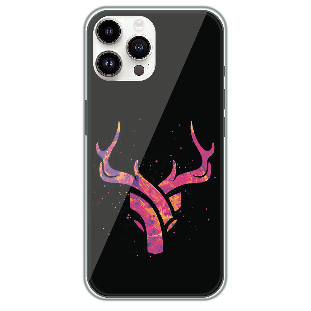 Neon Deer Antlers - Printed Silicone Case for Apple iPhone 13 Pro Max