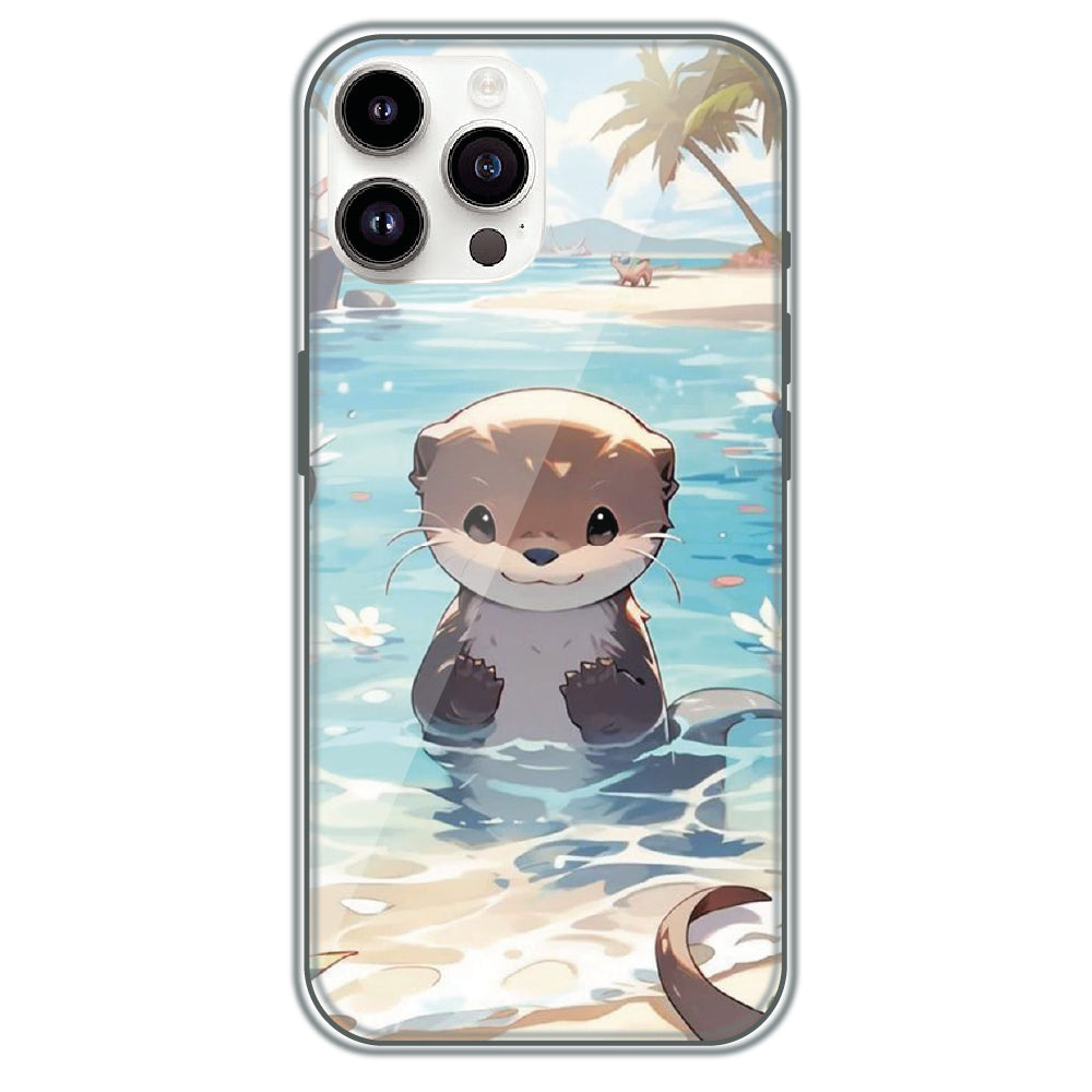 Ocean Otter Buddy - Printed Silicone Case for Apple iPhone 13 Pro Max