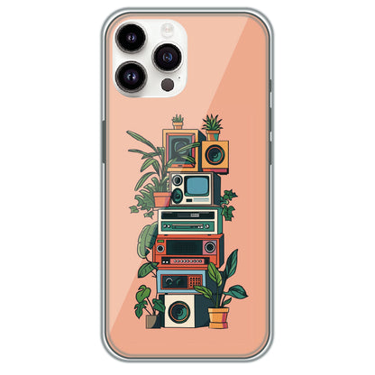 Retro Tech Garden - Printed Silicone Case for Apple iPhone 13 Pro Max