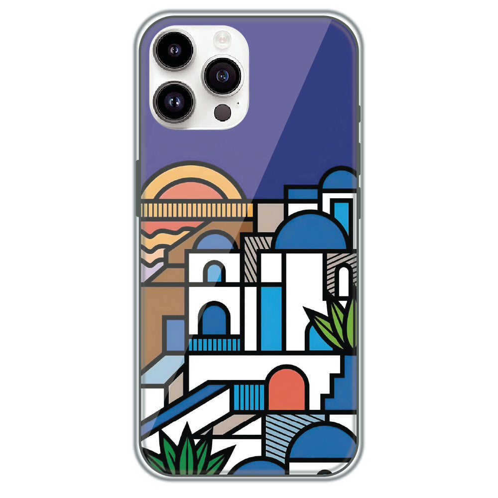 Santorini Streets - Printed Silicone Case for Apple iPhone 13 Pro Max